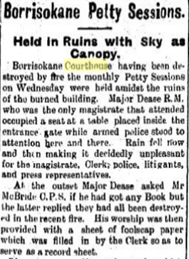 Report of Petty Sessions, Nenagh Guardian, 7th August 1920